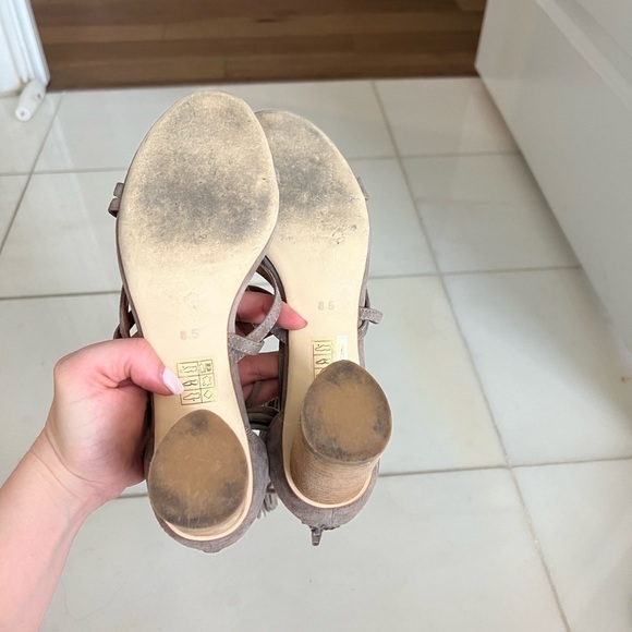 Jeffrey Campbell despina taupe suede heels - Picture 5 of 5